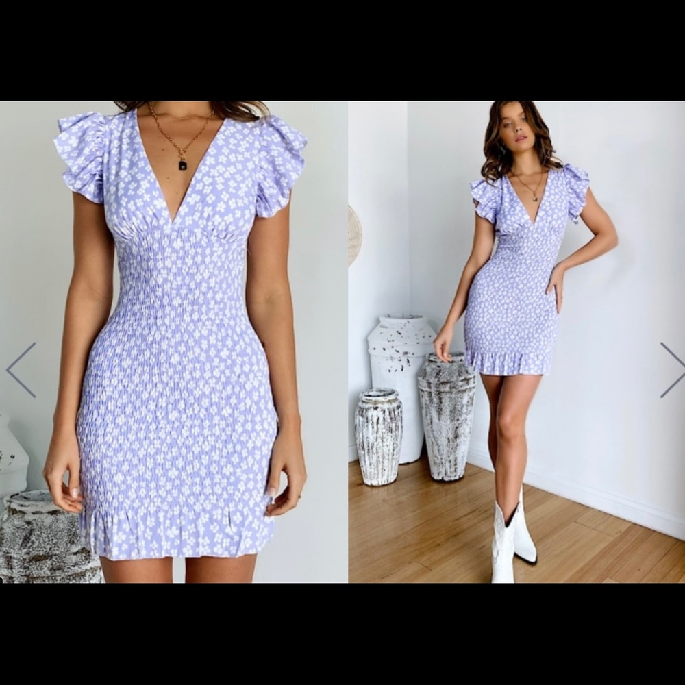 Cruise Dress Purple Floral (Stelly- Australian brand)